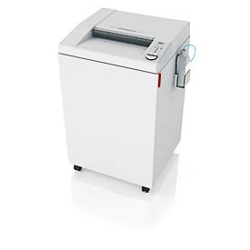 IDEAL Aktenvernichter 4005 MC, Mikroschnitt 0,8 x 12 mm, P-6, 165 l, 13-15 Blatt Schnittleistung, Öler, mit Rollen, Blauer Engel, grau