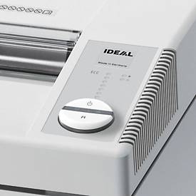 IDEAL Aktenvernichter 4005 SMC, Minischnitt 0,8 x 5 mm, P-7, 165 l, 11-12 Blatt Schnittleistung, Öler, mit Rollen, Blauer Engel, grau