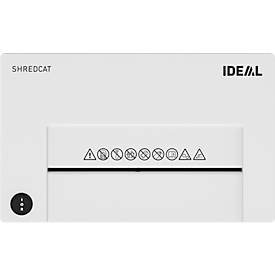 IDEAL Aktenvernichter Shredcat 8100 CC, Partikelschnitt 5 x 30 mm, P-4, 20 l, 8-10 Blatt Schnittleistung, cool grey