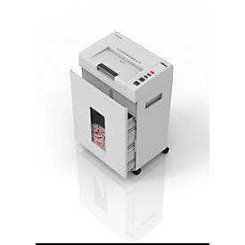 IDEAL Aktenvernichter Shredcat 8291 CC, Autofeed, Partikelschnitt 4 x 10 mm, P-4, 21 l, 150 Blatt Schnittleistung, mit Rollen, grau