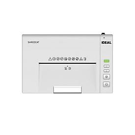 IDEAL Aktenvernichter Shredcat 8291 CC, Autofeed, Partikelschnitt 4 x 10 mm, P-4, 21 l, 150 Blatt Schnittleistung, mit Rollen, grau