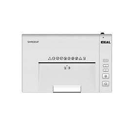 IDEAL Aktenvernichter Shredcat 8291 CC, Autofeed, Partikelschnitt 4 x 10 mm, P-4, 21 l, 150 Blatt Schnittleistung, mit Rollen, grau