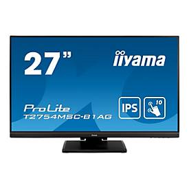 iiyama ProLite T2754MSC-B1AG - LED-Monitor - 68.6 cm (27") - Touchscreen - 1920 x 1080 Full HD (1080p) @ 60 Hz - IPS