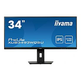 iiyama ProLite XUB3493WQSU-B5 - LED-Monitor - 86.7 cm (34") - 3440 x 1440 UWQHD @ 75 Hz - ADS-IPS - 400 cd/m²