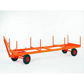 Industrieanhänger, 2-Achs-Drehschemel-Lenkung, Luftreifen, Tragkraft 5000 kg, 5000 x 1250 mm