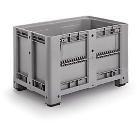 Industriebox, mit 4 Füßen, geschlossen m. Entnahmeklappe, 470 Liter