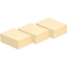 INFO Haftnotizen, recycling Papier, 125 mm x 75 mm, 12 Stück, gelb