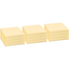 INFO Haftnotizen, recycling Papier, 75 mm x 75 mm, 12 Stück, gelb