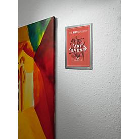 Inforahmen DURAFRAME® WALLPAPER, A4, Hoch- u. Querformat, inkl. Ersatzset, silber
