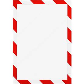 Informationsrahmen DURAFRAME® SECURITY A4, rot/weiß, 2 Stück