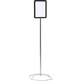 Infoständer, Stahlrohr verchromt, PVC-Rahmen, versch. DIN Formate