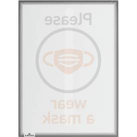 Infotasche Durable, A4, Hoch-& Querformat, Einschubhilfe, statisch haftend, transparent/anthrazitgrau, 5 Stück