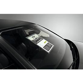 Infotasche Durable, A4, Hoch-& Querformat, Einschubhilfe, statisch haftend, transparent/anthrazitgrau, 5 Stück