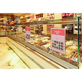 Infotasche Durable, A4, Hoch-& Querformat, Einschubhilfe, statisch haftend, transparent/anthrazitgrau, 5 Stück