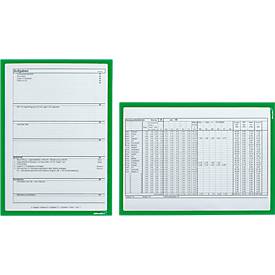 Infotasche, magnetisch, PET-Folie, A3 hoch/quer, grün, 5 Stück