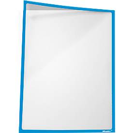 Infotasche, magnetisch, PET-Folie, A4 hoch/quer, blau, 5 Stück