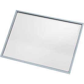 Infotasche, magnetisch, PET-Folie, A4 hoch/quer, grau, 5 Stück