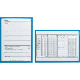 Infotasche, magnetisch, PET-Folie, B 435 x H 312 mm, hoch/quer, blau, 5 Stück