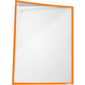 Infotasche, magnetisch, PET-Folie, B 435 x H 312 mm, hoch/quer, orange, 5 Stück