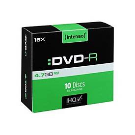 Intenso - 10 x DVD-R - 4.7 GB (120 Min.) 16x - Slim Jewel Case