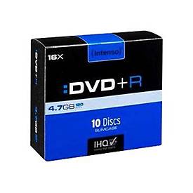 Intenso - 10 x DVD+R - 4.7 GB 16x - Slim Jewel Case