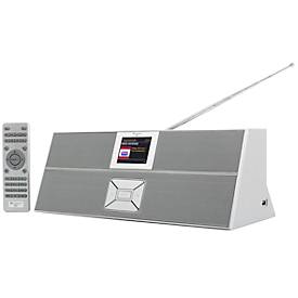 Internetradio Soundmaster® IR3300SI, DAB+/UKW, 10 Festsenderspeicher, 2 x 10 W, Bluetooth/WLAN/USB, steuerbar über Amazon Alexa, Fernbedienung, silber