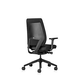 Interstuhl Bürostuhl Joyceis3 JC161, mit Armlehnen, 3D-Synchronmechanik, Flachsitz, schwarz/schwarz