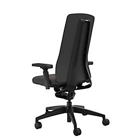 Interstuhl Bürostuhl PURE PU31S, mit Armlehnen, Smart Spring Technologie, Flachsitz, atmungsaktiver Stricknetzrücken, schwarz