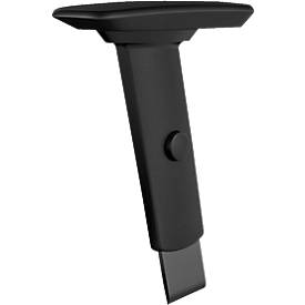 Interstuhl T-armsteunen Goal 982G, in breedte en hoogte verstelbaar, met softpad, zwart