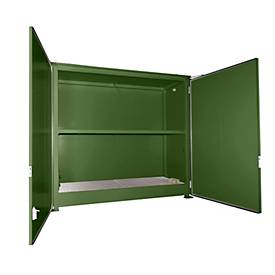 Isolierter Regalcontainer BAUER CEH 38-2, Stahl, Doppelflügeltor, B 4150 x T 1500 x H 3140 mm, grün