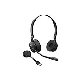 Jabra Engage 55 SE Stereo - Headset - On-Ear - DECT - kabellos - USB-C über DECT-Adapter