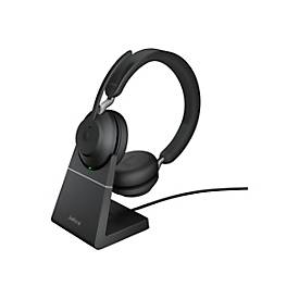 Jabra Evolve2 65 UC Stereo - Headset - mit Ladestation