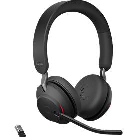 Jabra Headset Evolve2 65 Stereo, Bluetooth, MS Teams, Akku 35h (Anrufe) o. 37h (Musik), schwarz