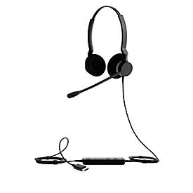 Jabra On-Ear Headset BIZ™ 2400 Duo, STD, Noise Cancelling, QD-Kabel, 360° drehbares Mikrofon, binaural