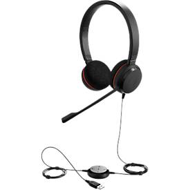 Jabra On-Ear Headset Evolve 20 UC, USB, Schaumstoff-Ohrpolster, Stereo