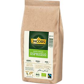 Jacobs Good Origin Espresso, 1 kg, Ganze Bohne, Bio & Fairtrade, röstig-süß, mit Toffee-Aroma