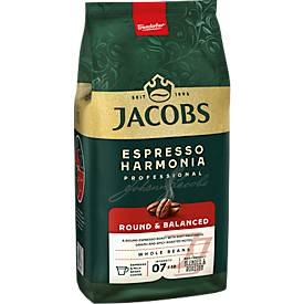 Jacobs Krönung Bohnenkaffee Espresso Harmonia, ganze Bohnen, Stärke 7/10, Tüte mit 1 kg