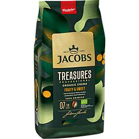 Jacobs Krönung Bohnenkaffee Treasures Crema, ganze Bohnen, Stärke 7/10, Tüte mit 1 kg