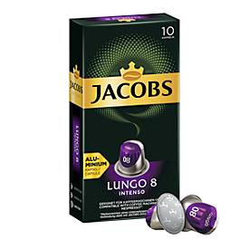 Jacobs Lungo 8 Classico Kaffeekapseln, Röstkaffee, 10 x 52 g, Nespresso®-kompatibel, UTZ-zertifiziert