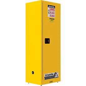 Justrite FM-Sicherheitsschrank Slimline Sure-Grip® EX, für entzündbare Flüssigkeiten, bis 83 Liter, selbstschließende Türen, gelb