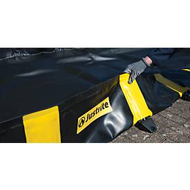 Justrite Leckage Faltwanne, befahrbar, L 1800 x B 1200 x H 305 mm, bis 662 L, schwarz