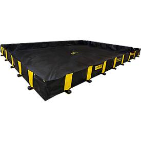 Justrite Leckage Faltwanne, befahrbar, L 6100 x B 4900 x H 305 mm, bis 9047 L, schwarz