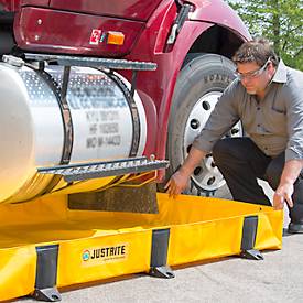 Justrite Leckage Faltwanne Lite, befahrbar, L 2400 x B 2400 x H 203 mm, 1204 L, gelb