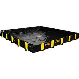 Justrite Leckage-Faltwanne XT, L 3000 x B 2400 mm x H 305, bis 2252 L, schwarz