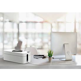 Kabelbox CAVOLINE® BOX, Kabelauslassschlitze, 3-er/5-er Steckdosenleiste, flammhemmender Kunststoff, grau o. graphit