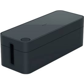 Kabelbox CAVOLINE® BOX, Kabelauslassschlitze, 3-er/5-er Steckdosenleiste, flammhemmender Kunststoff, grau o. graphit