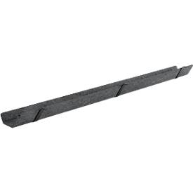 Kabelkanal, für die Montage unter Schreibtischen, B 1470 x T 150 x H 98 mm, recycelbarer Filz, dunkelgrau/schwarz