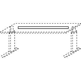 Kabelkanal, für Schreibtisch TEQSTYLE mit B 1600 mm oder B 1800 mm, Metall