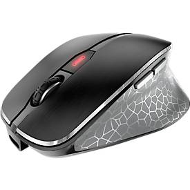 Kabellose Cherry Maus MW 8C ERGO, 6 Tasten, bis 3000 dpi, wiederaufladbar via USB-C, Rechtshänder, schwarz