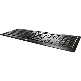 Kabellose Tastatur Cherry STREAM KEYBOARD WIRELESS, QWERTZ, Ziffernblock, 10 Zusatztasten, bis 10 m, USB-A, Blauer Engel